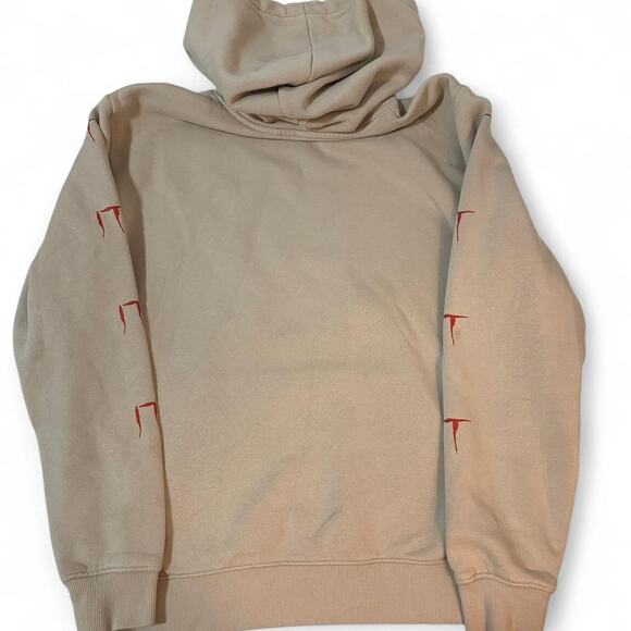 Warner Brothers Cream Hoodie IT clown size small - Picture 6 of 6